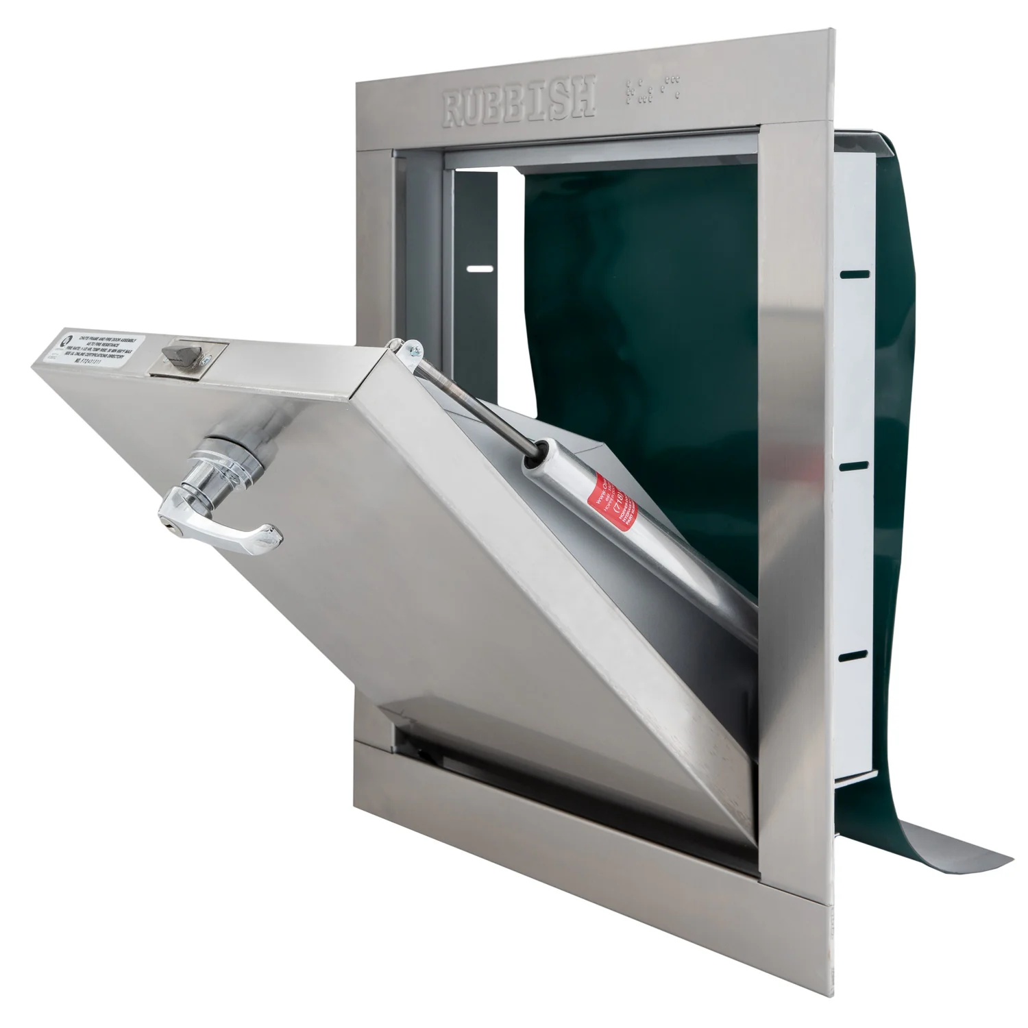 Replacement Stainless Steel Trash Chute Door - Bottom Hinged - ADA Compliant - Rubbish - Image 13