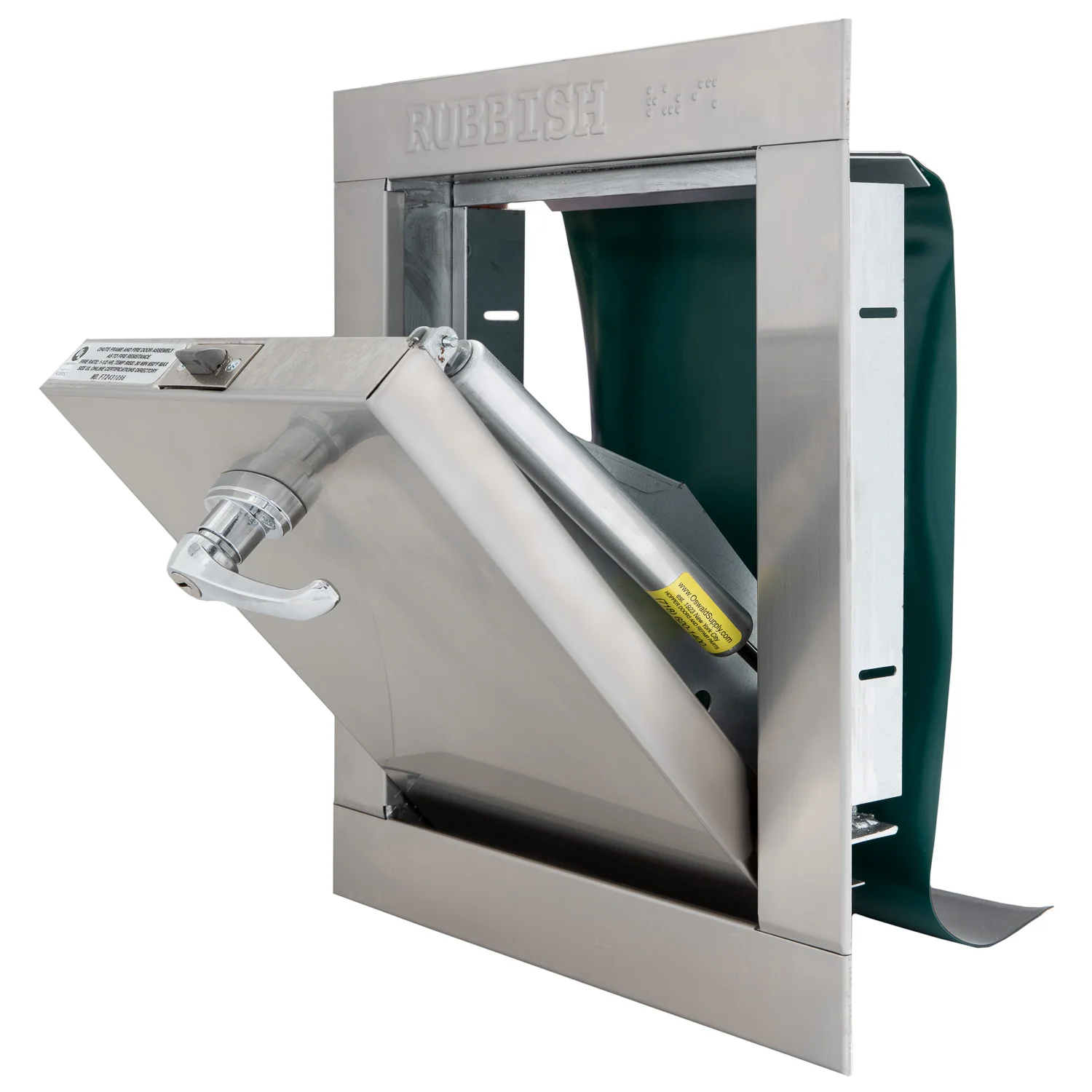 Replacement Stainless Steel Trash Chute Door - Bottom Hinged - ADA Compliant - Rubbish - Image 5