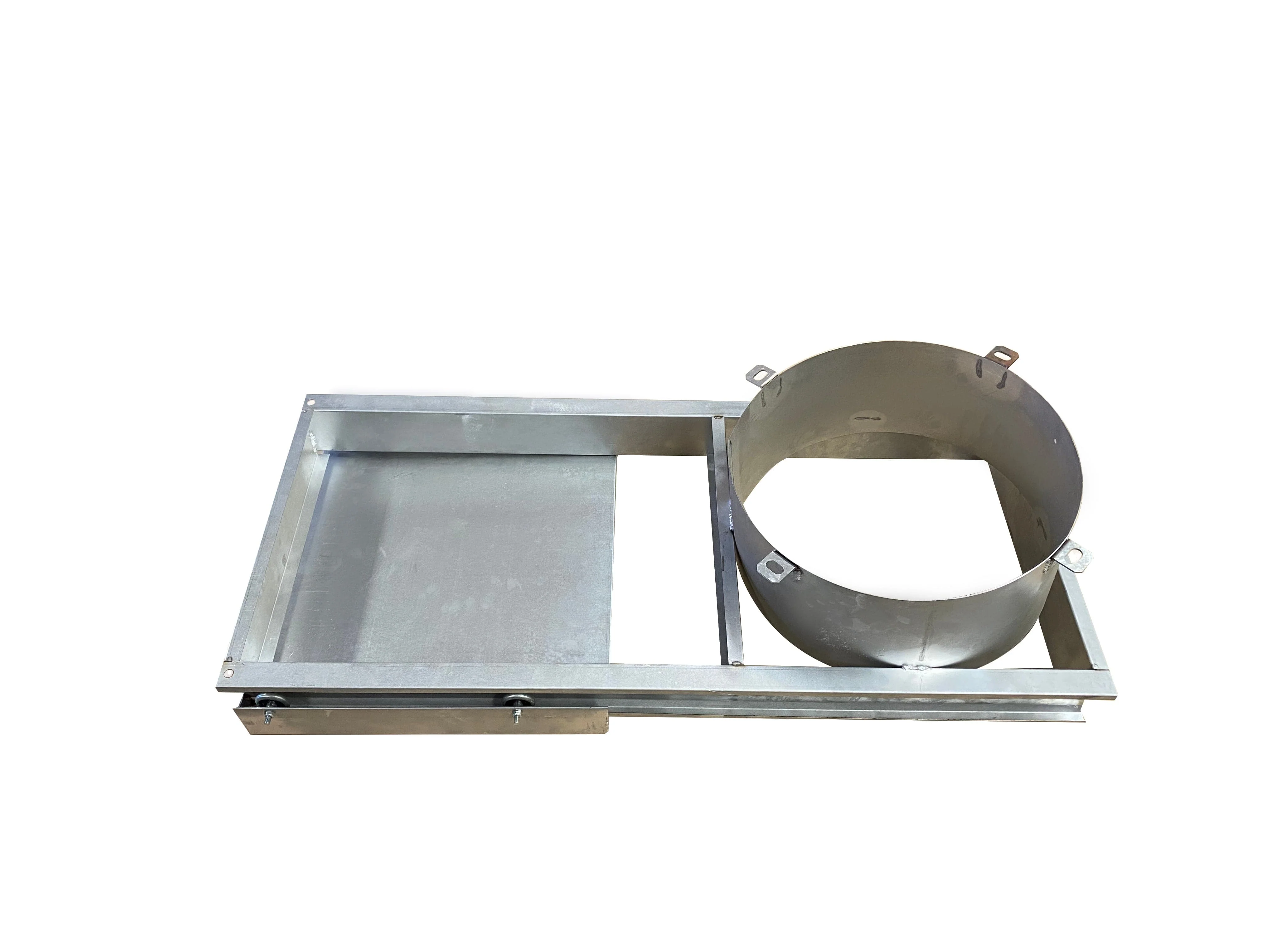 Trash Chute Discharge Door - Round 24" Diameter - Midland Style - Gravity Rolling, #HF824RG
