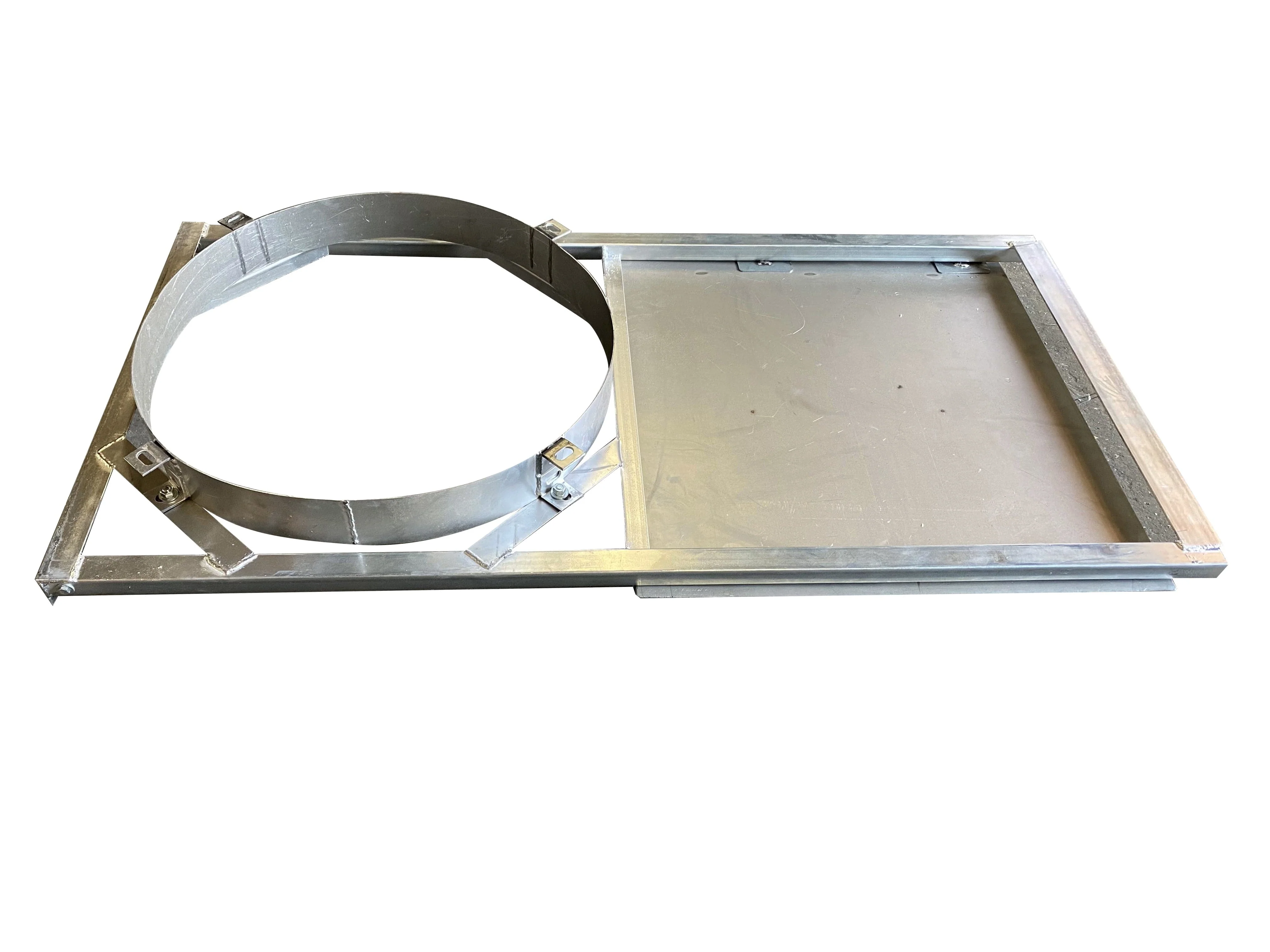 Trash Chute Discharge Door - Round 36" Diameter - Spring Loaded - Midland Style #HF836RS