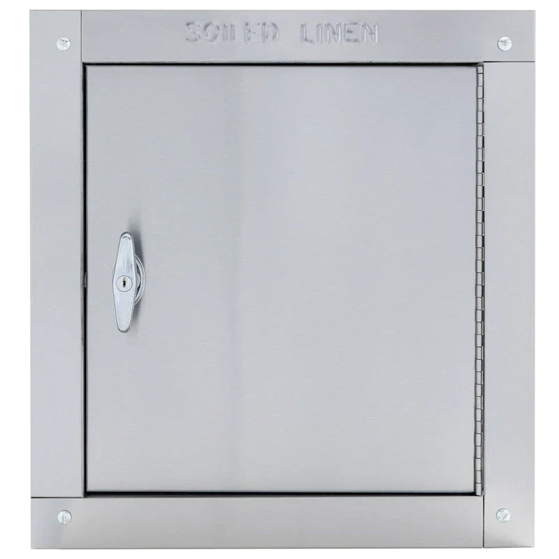 Universal Stainless Steel Trash Chute Door - Side Hinged - T Handle - Linen - Standard Trim - Image 11