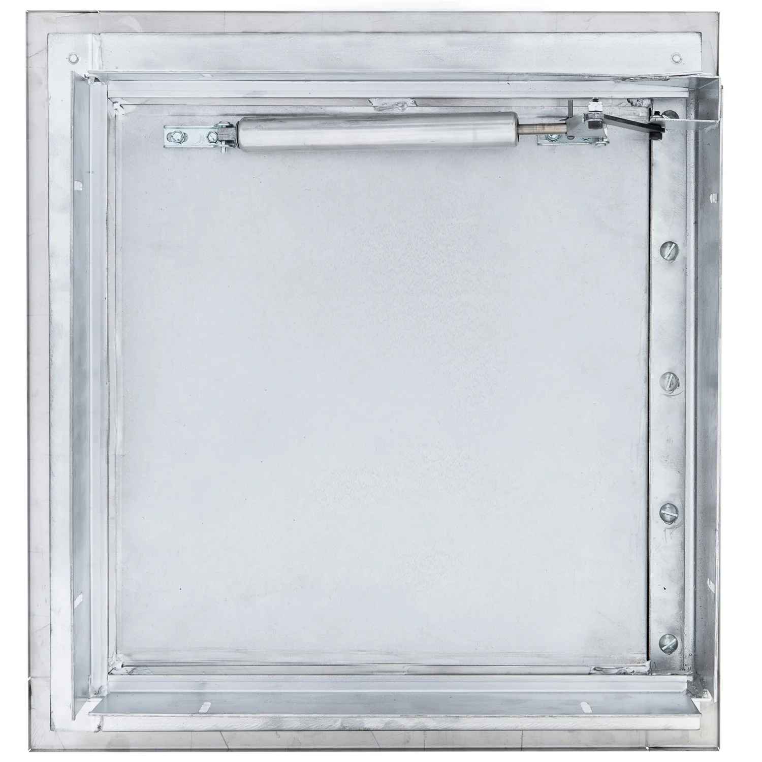 Universal Stainless Steel Trash Chute Door - Side Hinged - T Handle - Linen - Standard Trim - Image 4