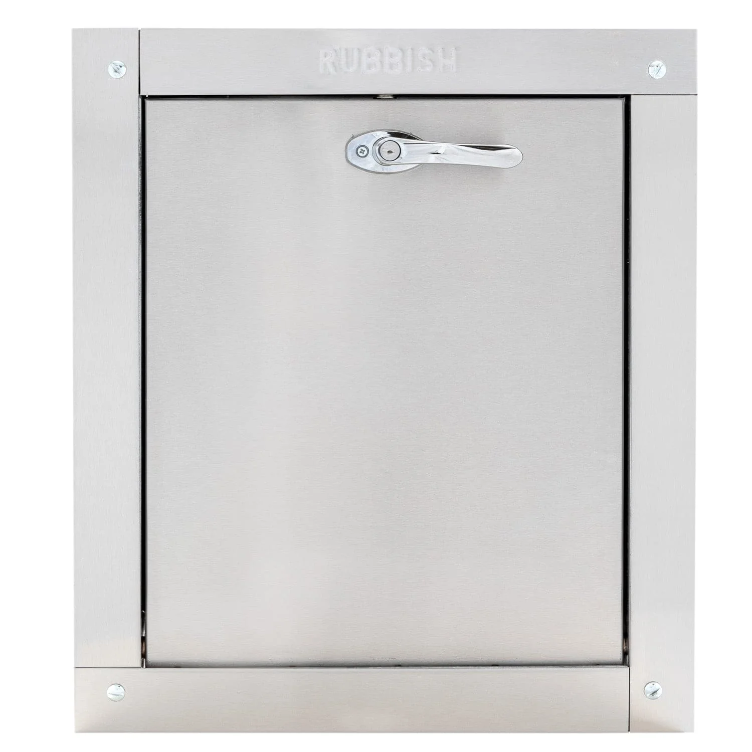 Universal Stainless Steel Trash Chute Door - Bottom Hinged - L Handle - Rubbish - Standard Trim - Image 7