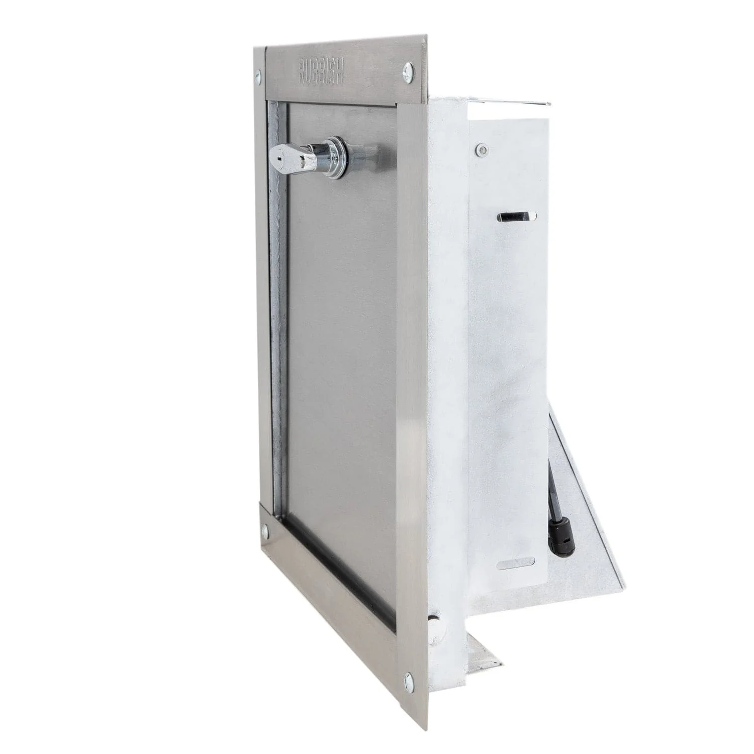 Universal Stainless Steel Trash Chute Door - Bottom Hinged - T Handle - Rubbish - Standard Trim - Image 15