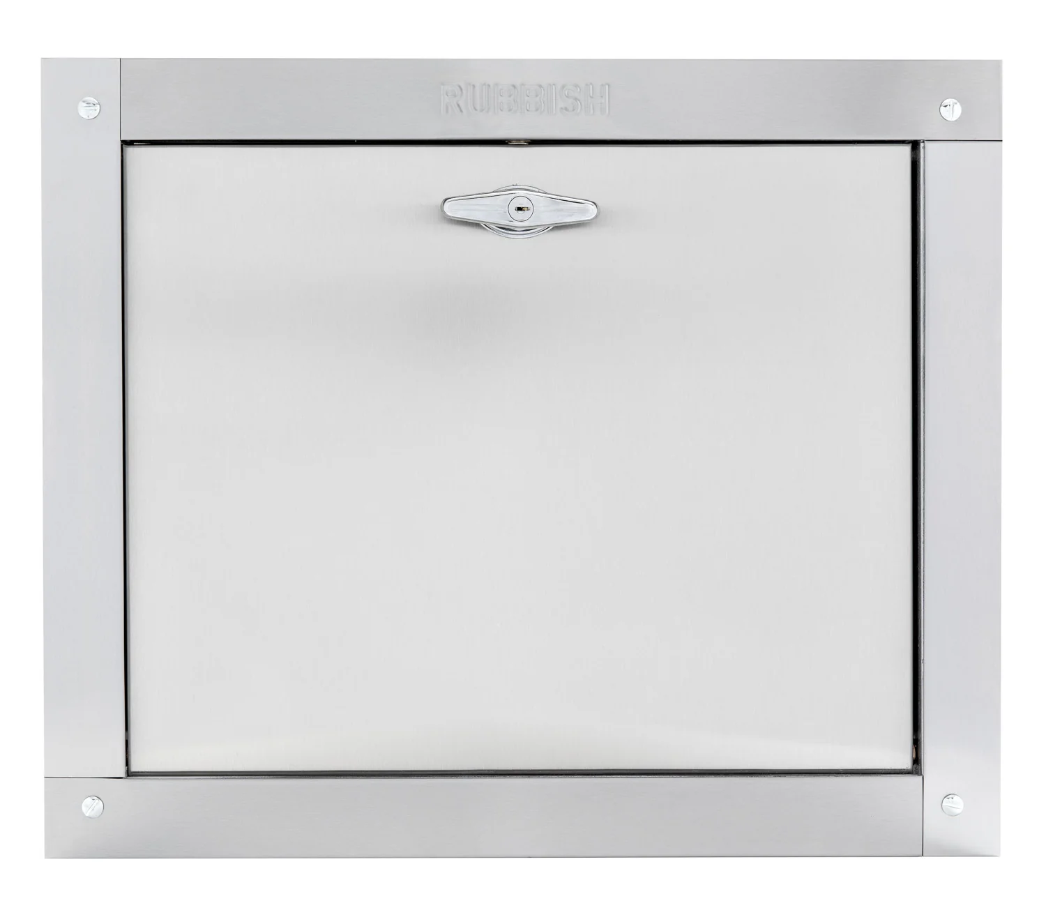 Universal Stainless Steel Trash Chute Door - Bottom Hinged - T Handle - Rubbish - Standard Trim - Image 26