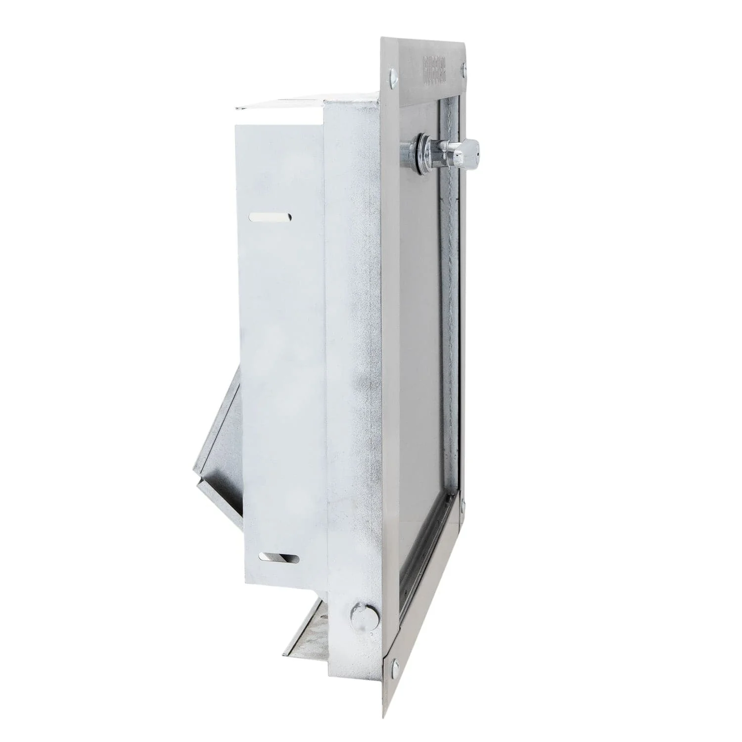 Universal Stainless Steel Trash Chute Door - Bottom Hinged - T Handle - Rubbish - Standard Trim - Image 3