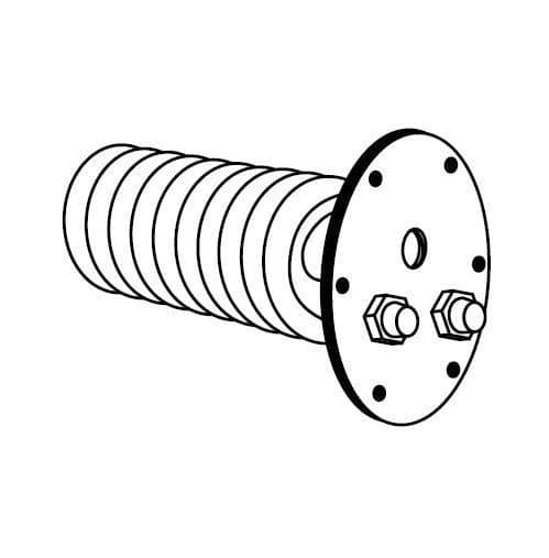 Water Only - JO-JOT-FD-LC, 2-2T, 7-7PF, 60-61-81, WBV WATER, EC WATER Series- Peerless Boiler - T Coil - 8" DIA - 6 BH _ (PR-X)