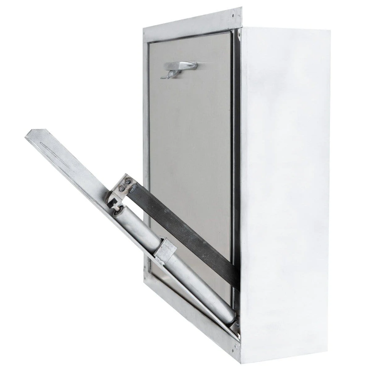 Wilkinson Style Stainless Steel Trash Chute Door - Bottom Hinged - Thumb Latch - Rubbish - Standard Trim - Image 9